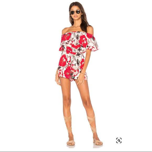 cupcakes & cashmere Pants - Cupcakes and Cashmere Off The Shoulder Romper